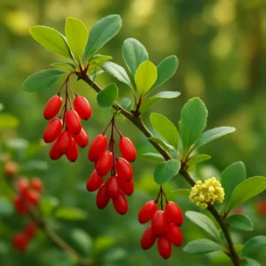 Close-up of berberine plants in a natural environment. Berberine Weight Loss Nature