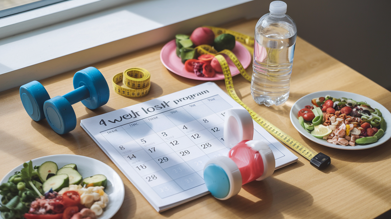 4-week weight loss program structure